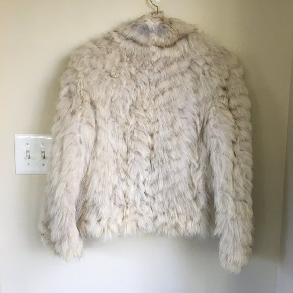 Vintage Saga Fox Fur Jacket, Cream/Ivory/Beige, Size M - Picture 2 of 8